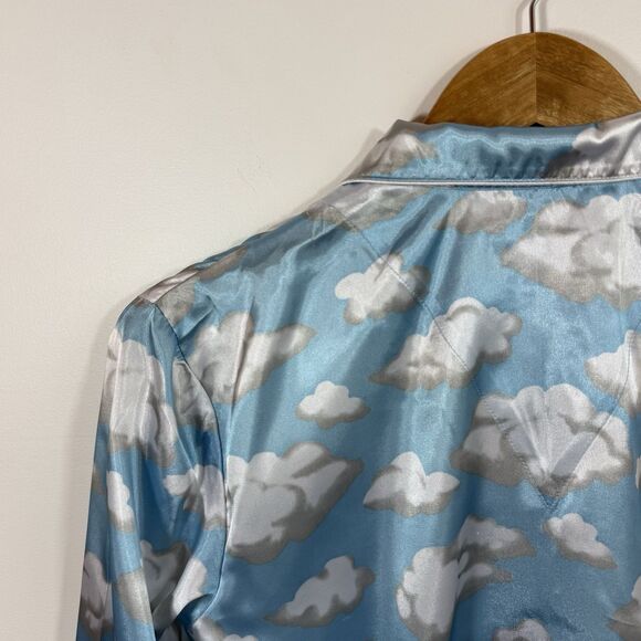 Nick & Nora Blue Cloud Pajama Top - Picture 4 of 13